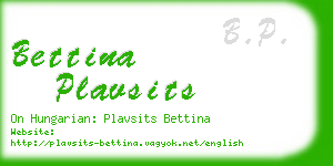 bettina plavsits business card